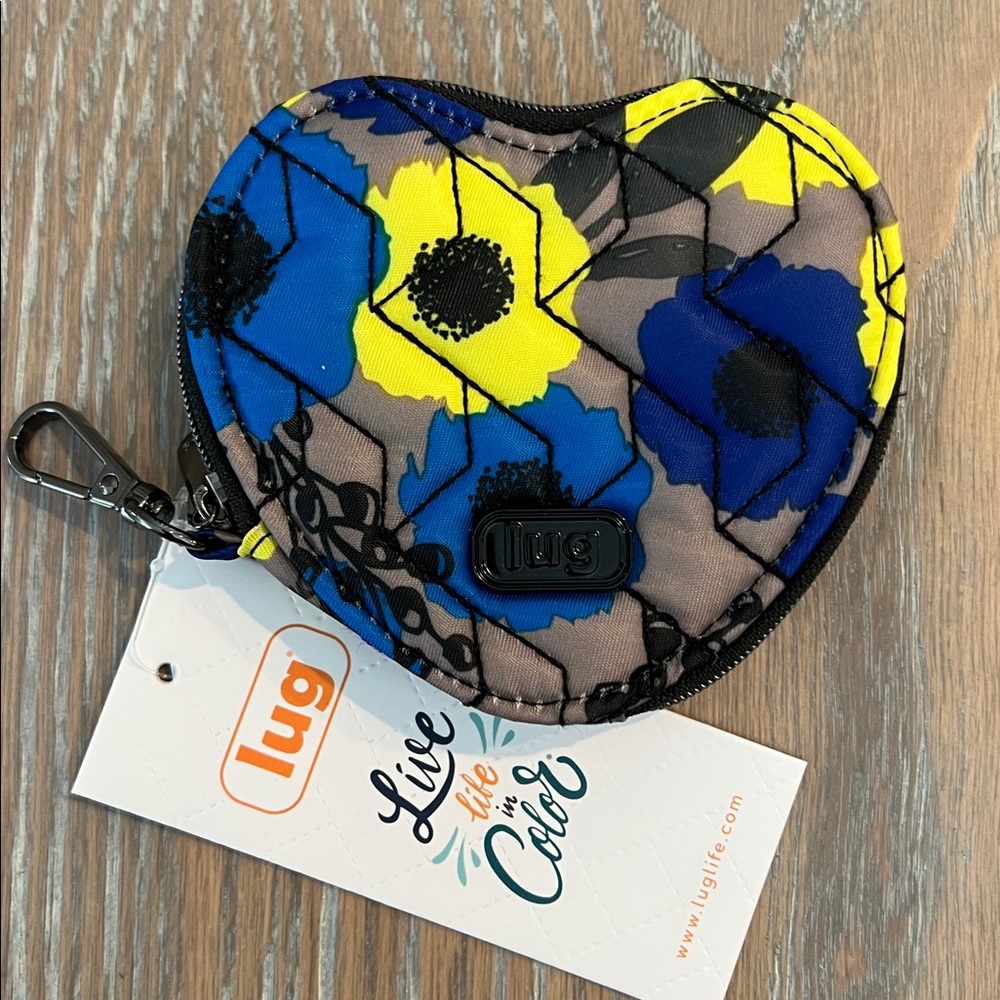 EXTREMELY RARE Heart Coin Pouch 
PEONY BLUE